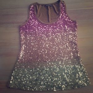 Ombré sequin tank